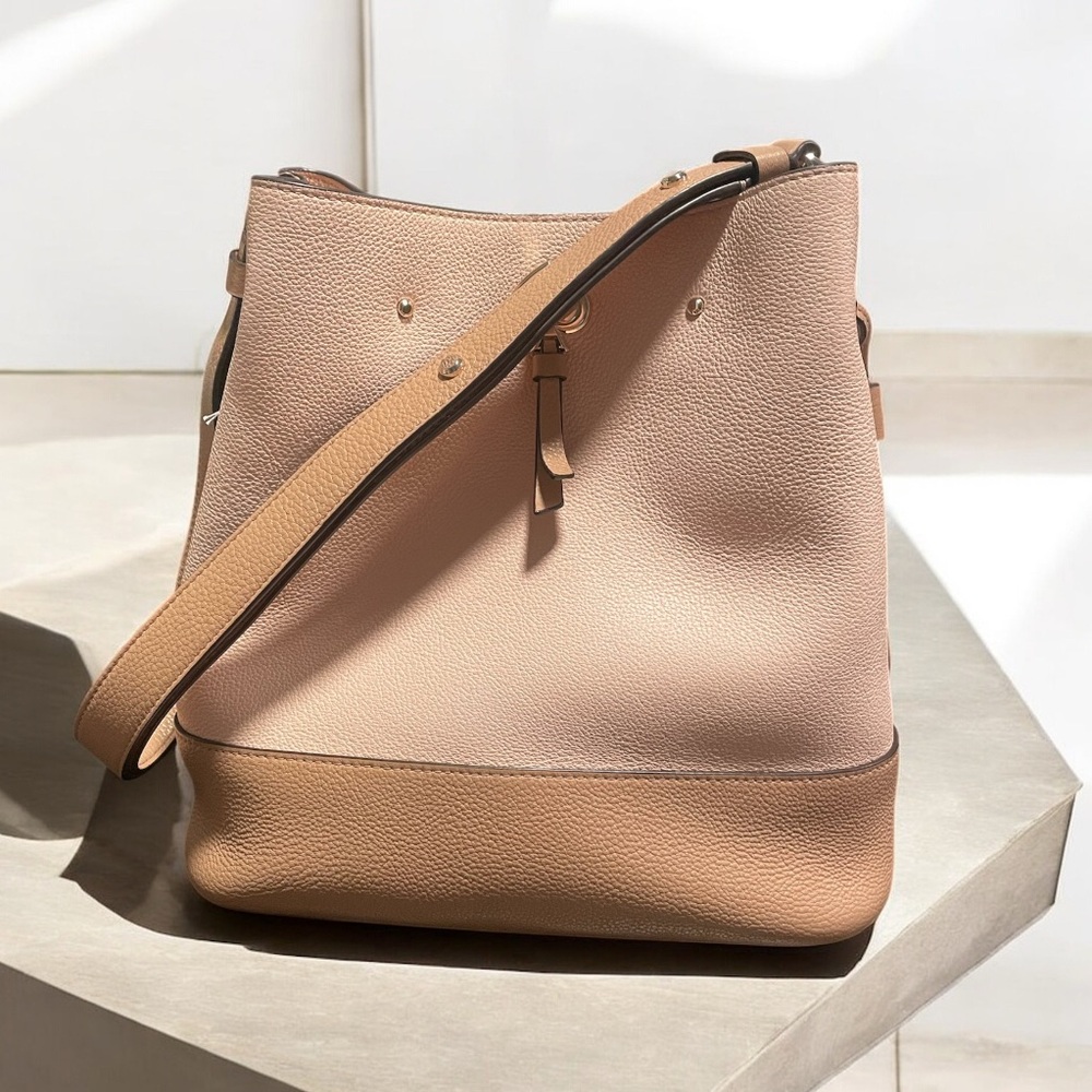 Kate♠️Spade Marti Leather Color Block Bucket Shoulder/Crossbody  EUC